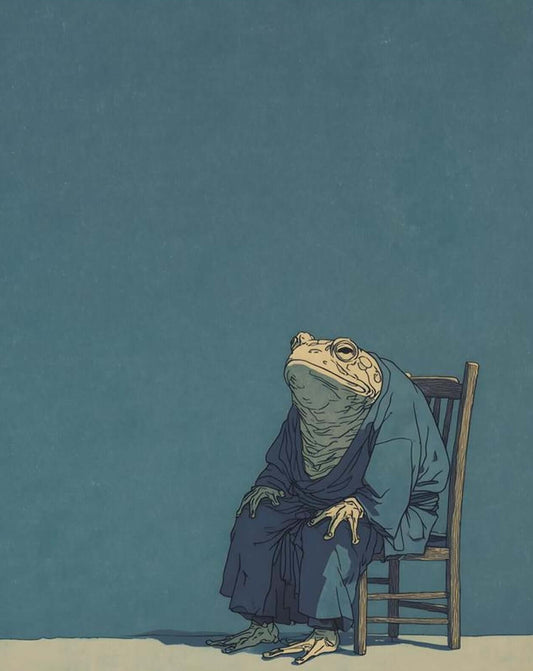 Japanese Toad Monk Art | Zen Buddhist Frog Ukiyo-e Print