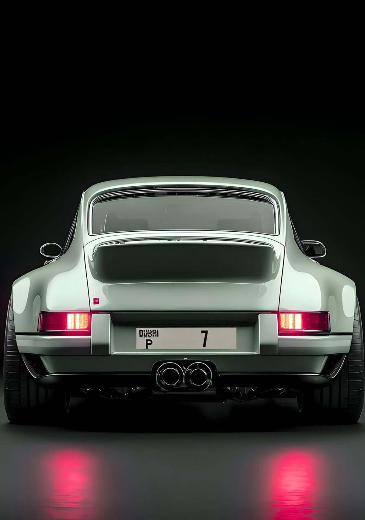 classic Porsche 911 wall art-Classic Porsche 911 Rear View