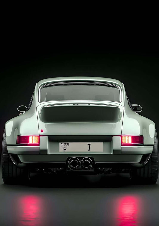 classic Porsche 911 wall art-Classic Porsche 911 Rear View
