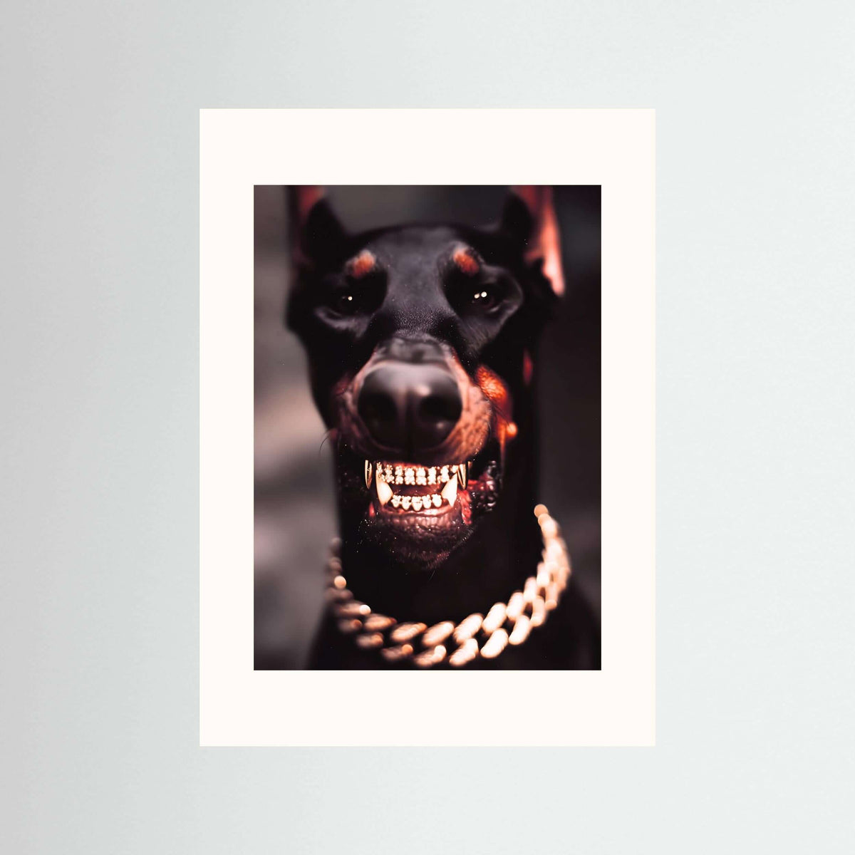  doberman wall art-Diamond Fang Doberman Print