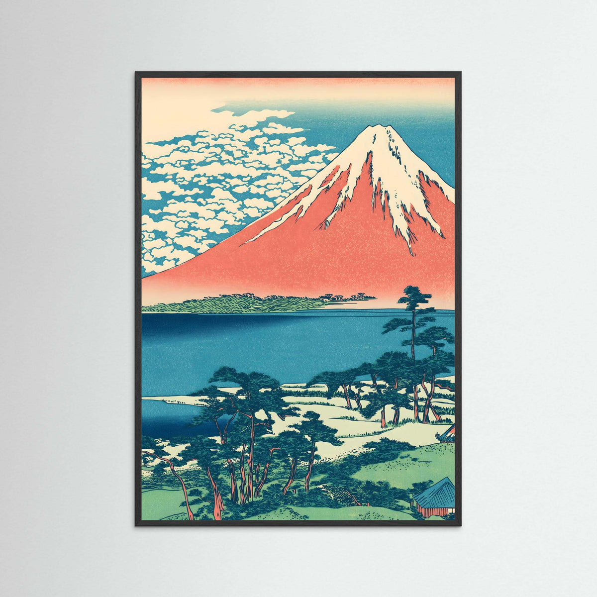 Fuji Over the Blue Bay – Classic Japanese Landscape Canvas Art Print