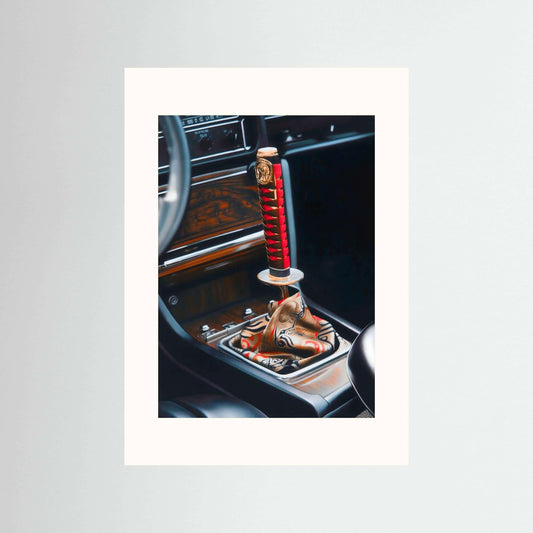 Katana Sword Car Shift Knob JDM Interior Art Print