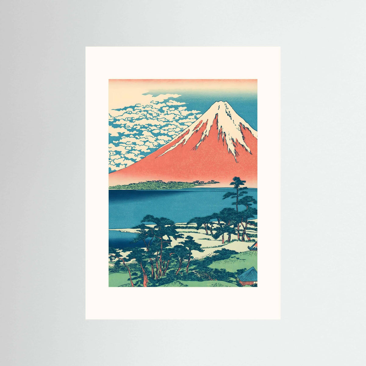 Fuji Over the Blue Bay – Classic Japanese Landscape Canvas Art Print