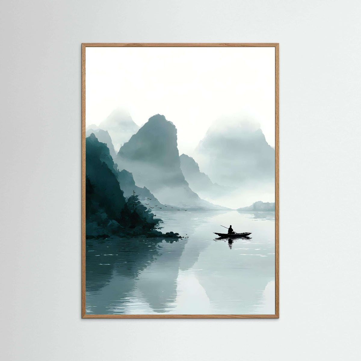  misty Japanese landscape wall art-Still Waters 