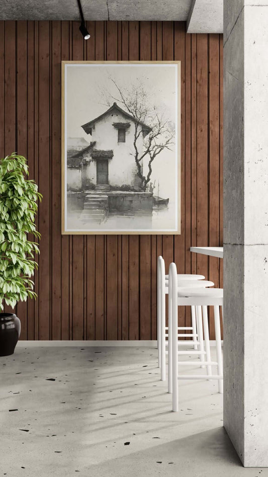 minimalist ink house design-Silent Dwelling