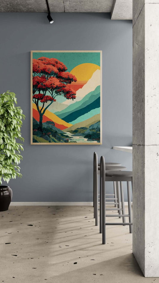 Autumn Canopy Valley – Modern Fine Art Canvas