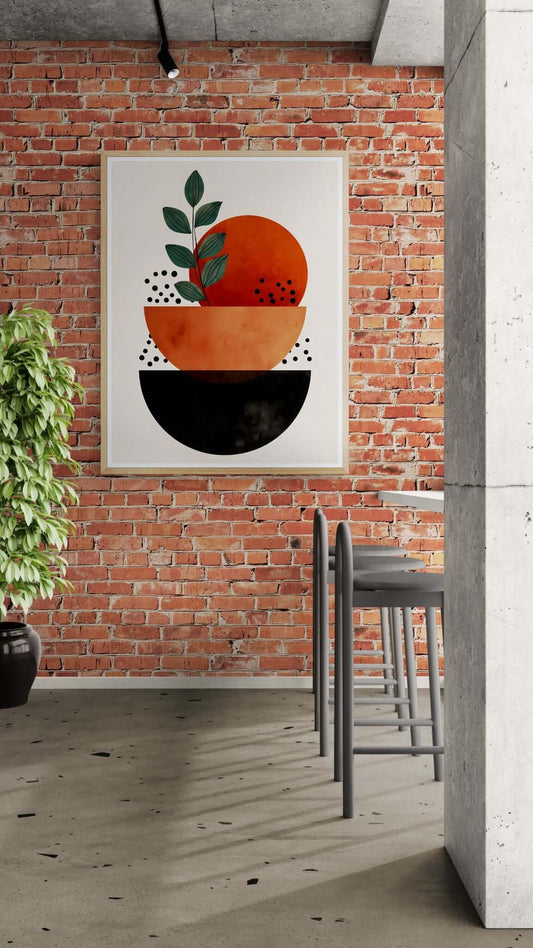  Japandi botanical wall art print-Natural Balance 