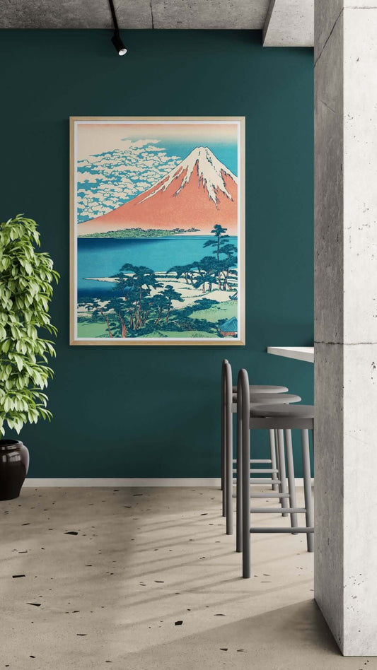 Fuji Over the Blue Bay – Classic Japanese Landscape Canvas Art Print