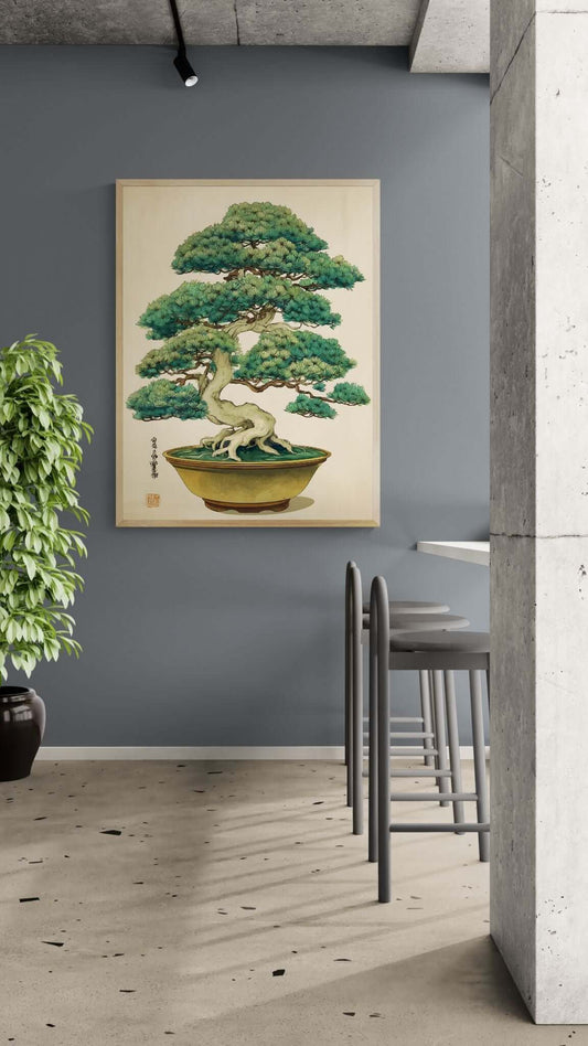  Japanese bonsai tree wall art-Timeless Balance