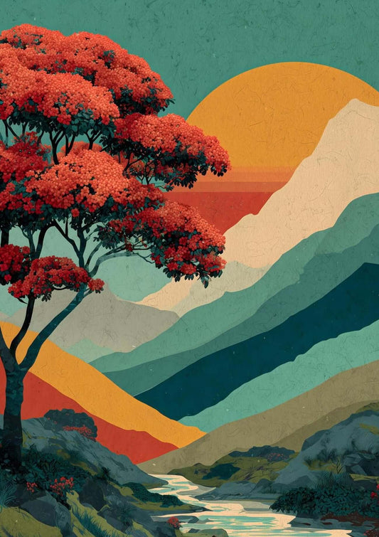 Autumn Canopy Valley – Modern Fine Art Canvas