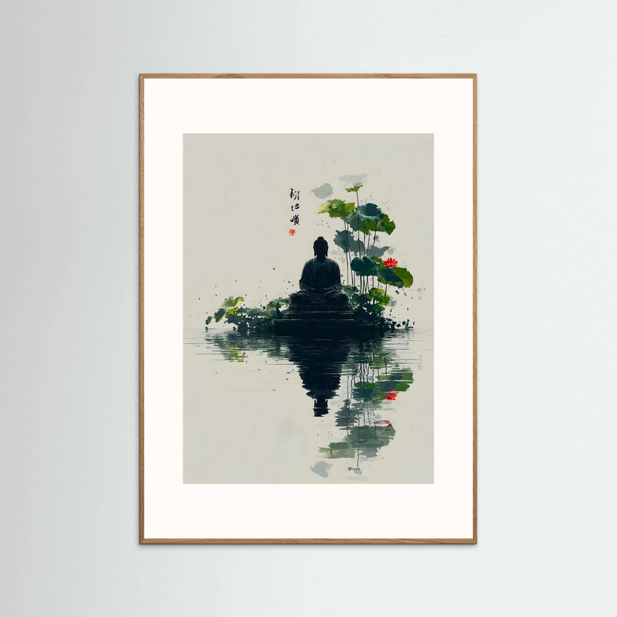  zen buddha lotus meditation art-Stillness Within 