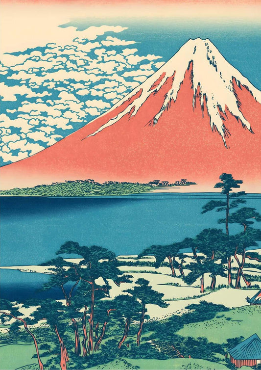 Fuji Over the Blue Bay – Classic Japanese Landscape Canvas Art Print