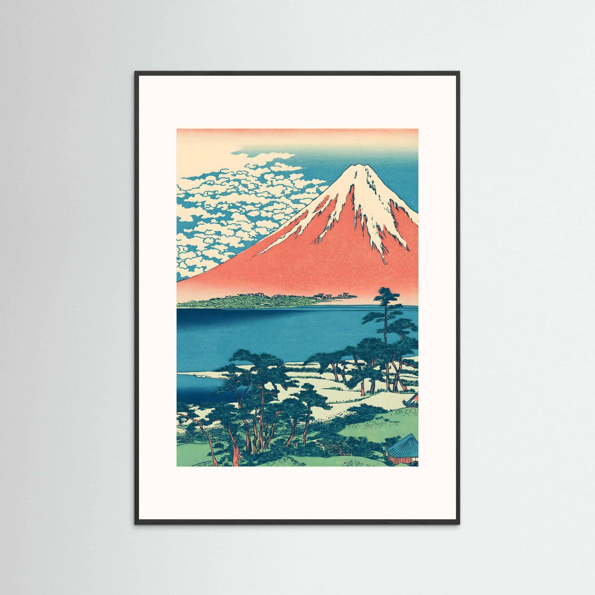 Fuji Over the Blue Bay – Classic Japanese Landscape Canvas Art Print