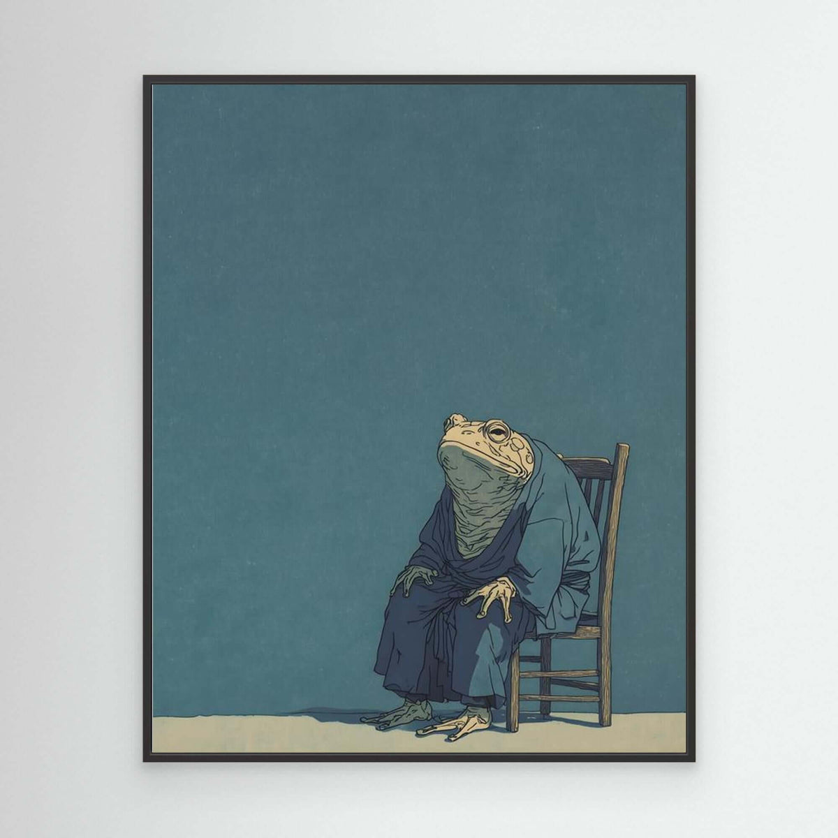 Japanese Toad Monk Art | Zen Buddhist Frog Ukiyo-e Print