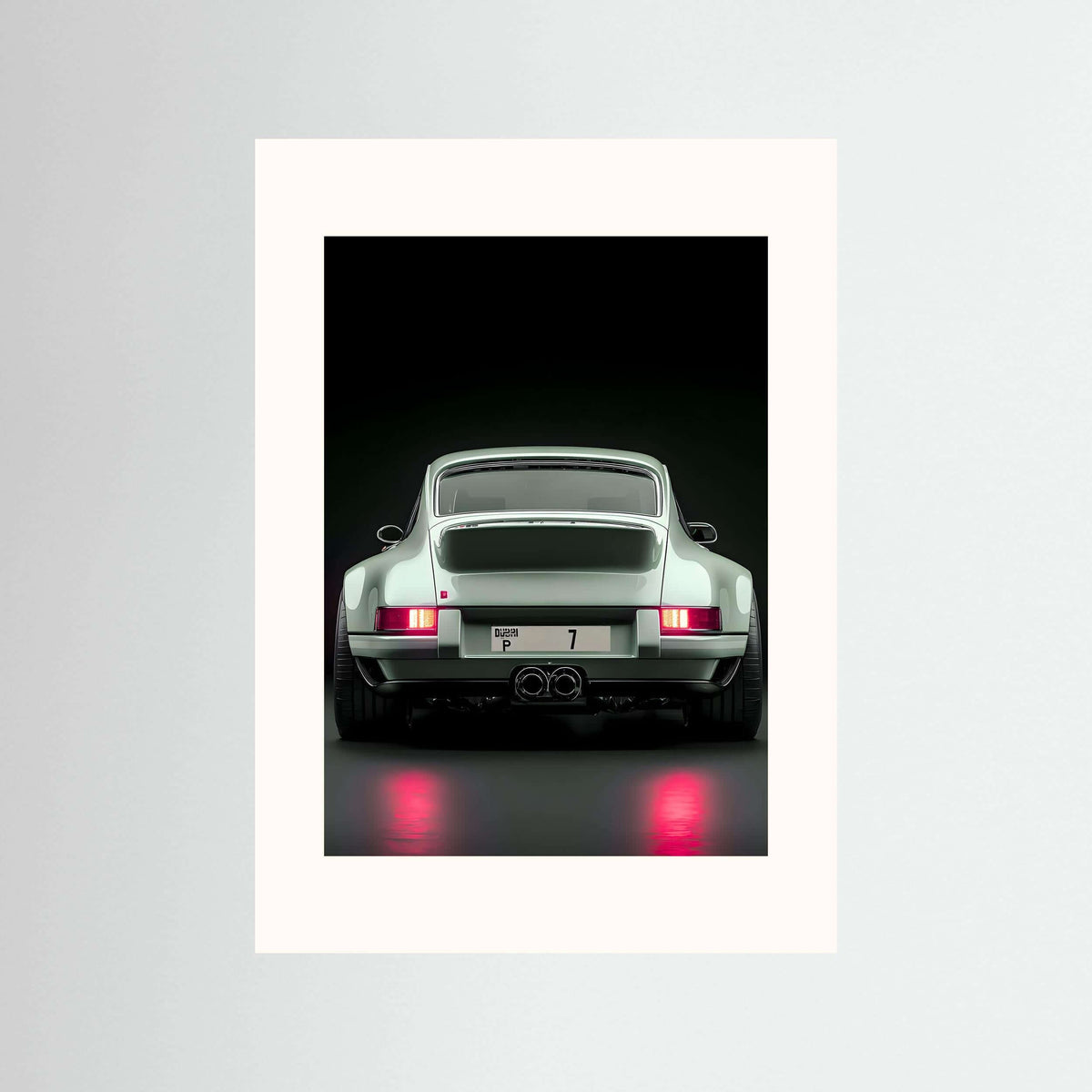 classic Porsche 911 wall art-Classic Porsche 911 Rear View