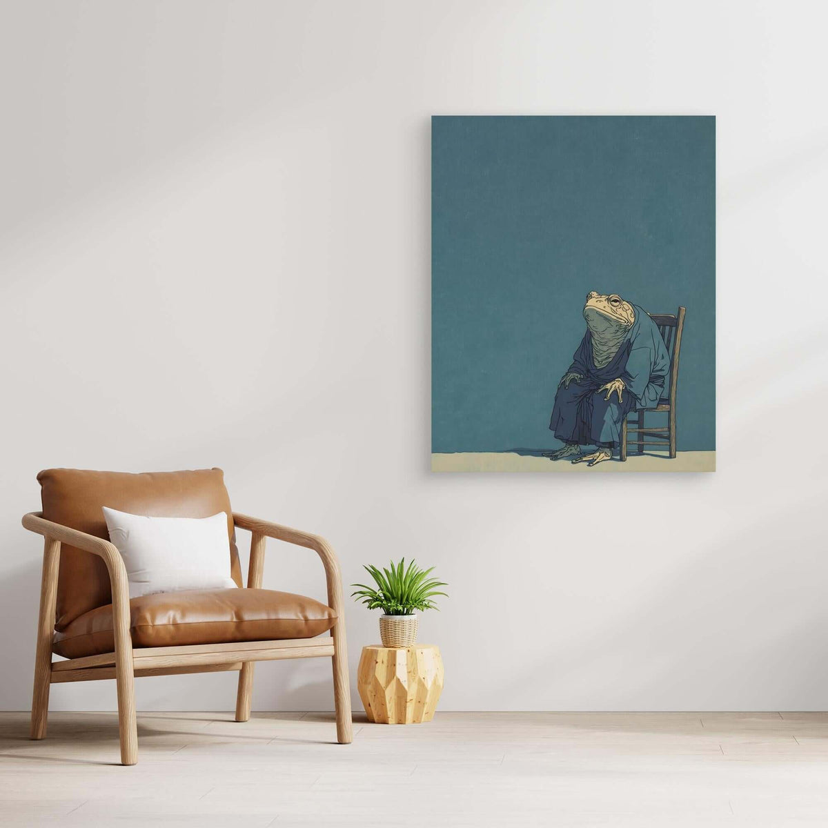 Japanese Toad Monk Art | Zen Buddhist Frog Ukiyo-e Print