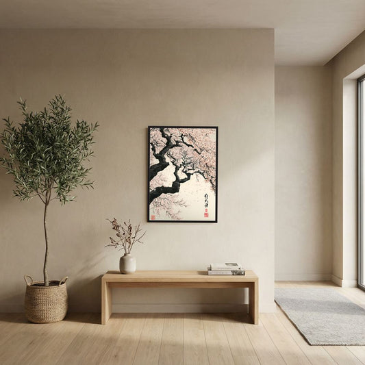 Cherry Blossom Wall Art – Japanese Sakura Tree Print