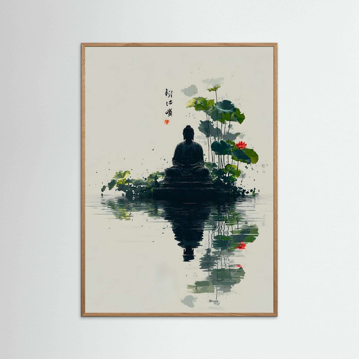  zen buddha lotus meditation art-Stillness Within 