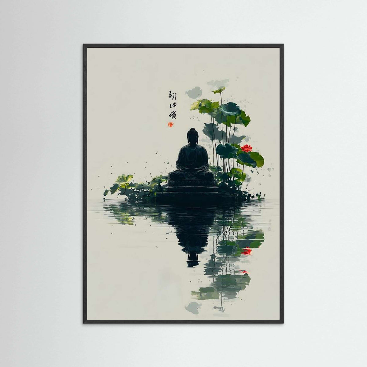  zen buddha lotus meditation art-Stillness Within 