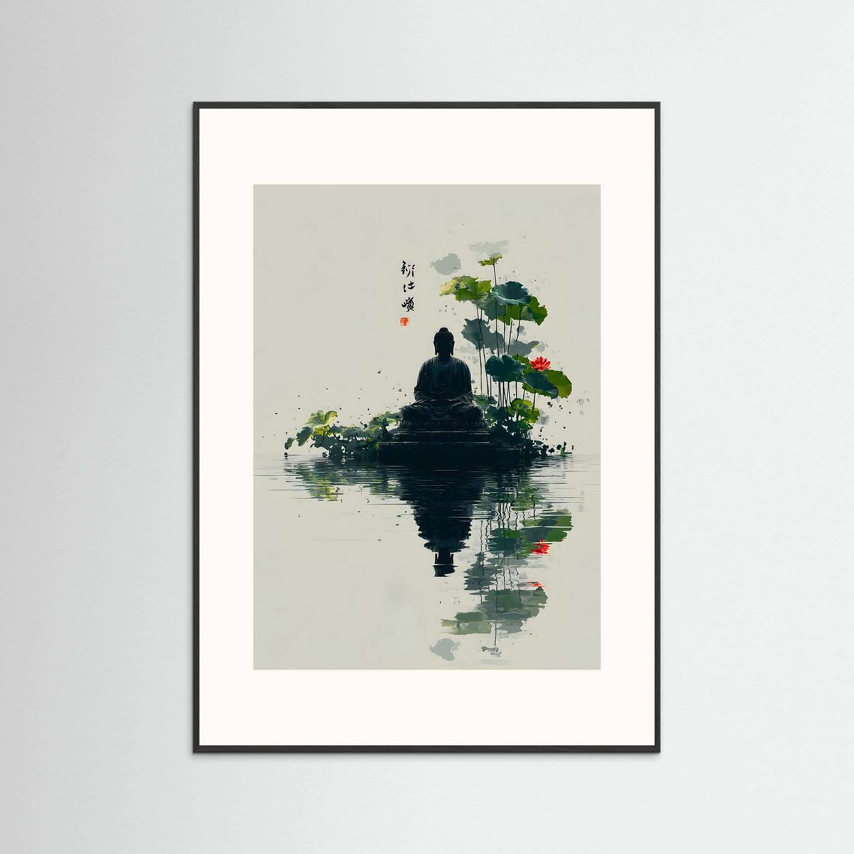  zen buddha lotus meditation art-Stillness Within 
