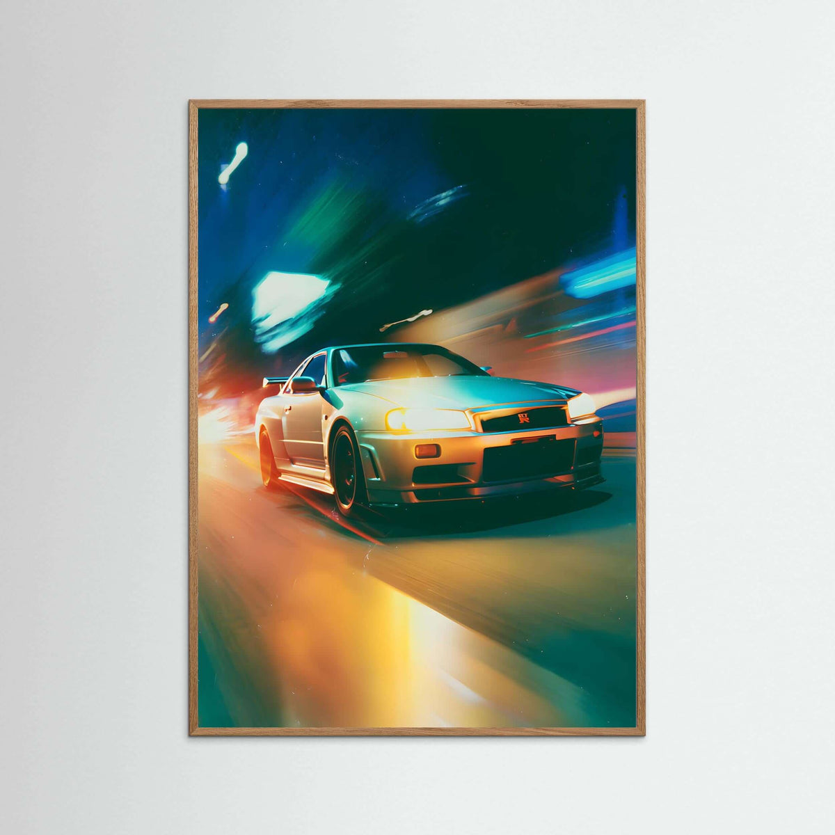 neon cinematic wall art-Neon Velocity Wall Art 